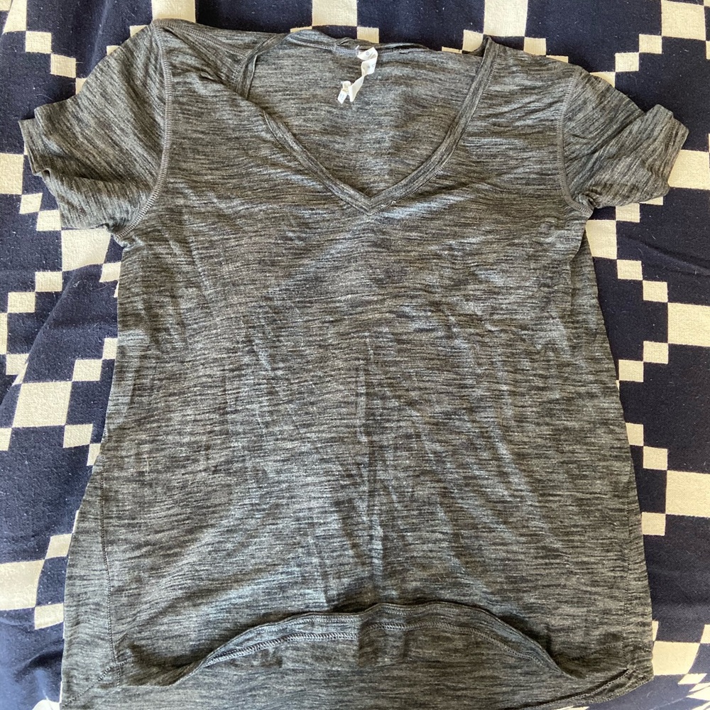 Lululemon grey v neck workout shirt